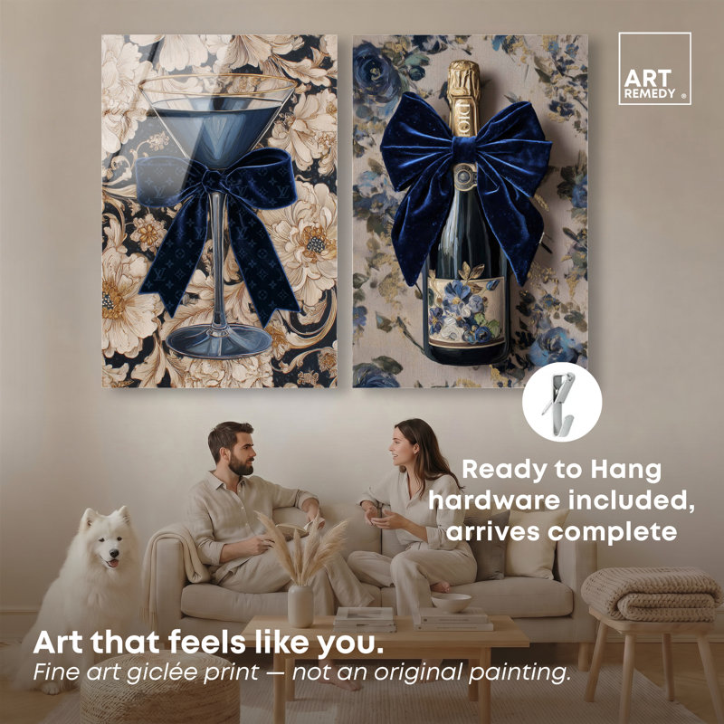 Ensemble de décoration murale Velvet Drinks Duo, H 54 po x l 36 po, Imprimé acrylique ultrabrillant