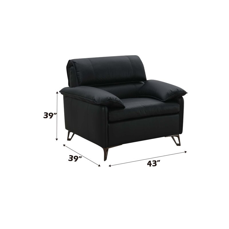 Chaise en cuir Eilene