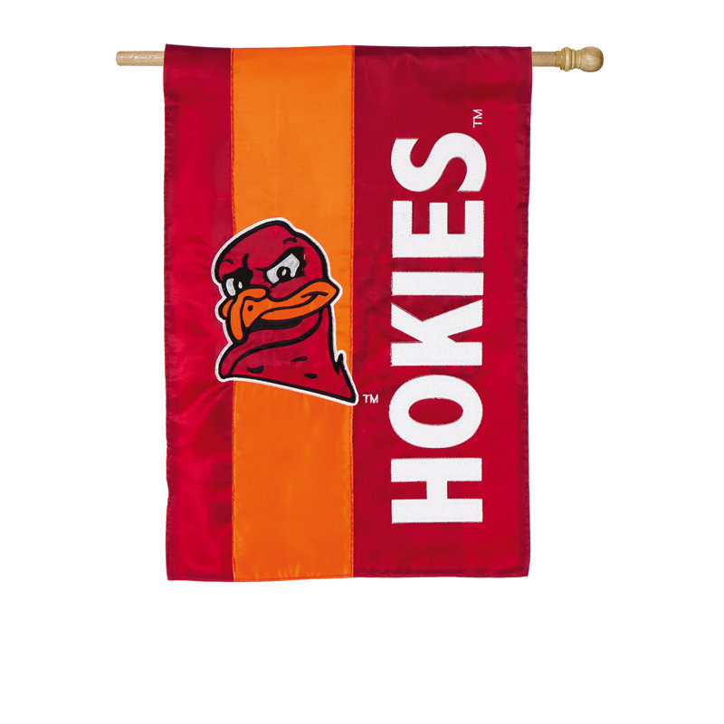 Drapeau de maison en polyester à 2 côtés NCAA 44 x 28 po, Université Virginia Tech, H 44 po x l 29 po