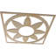 Médaillon de plafond ajouré en bois d'aulne 34 po x 11 3/4 po x P 3/8 po Blume-63412065-63412080