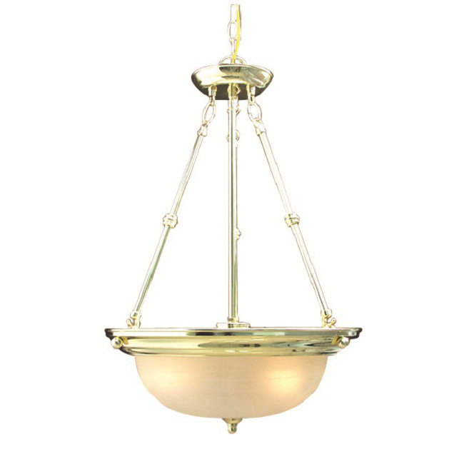 Luminaire bol suspendu 3 lumières Haelly, Laiton poli