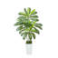 Dracaena artificiel Kren, pot à fleurs blanc, soie soyeuse réaliste 60 pouces-132797860-132797862
