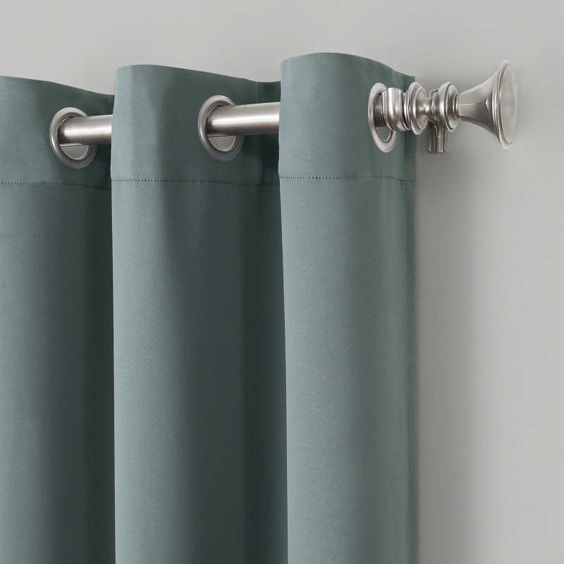 Burrier Wayfair Basics Blackout Grommet Curtain Panel, Mineral, 54" W x 95" L