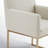 Tibbie Upholstered Dining Arm Chairs with Metal Legs