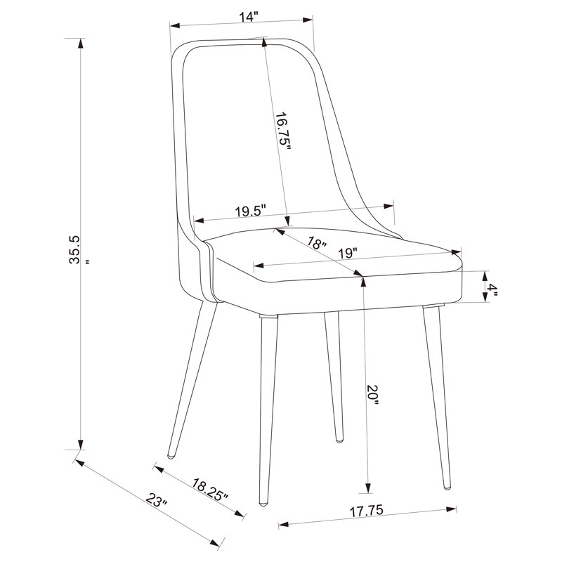Polina 20'' H Upholstered Side Chair, Dark Gray Velvet, Chrome