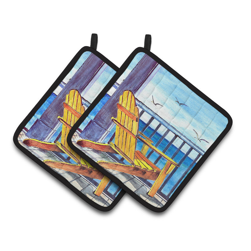 Caroline's Treasures Adirondack Chair Polyester Potholder Set
