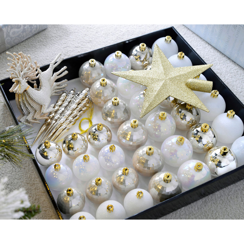 40.7cm, White/Gold