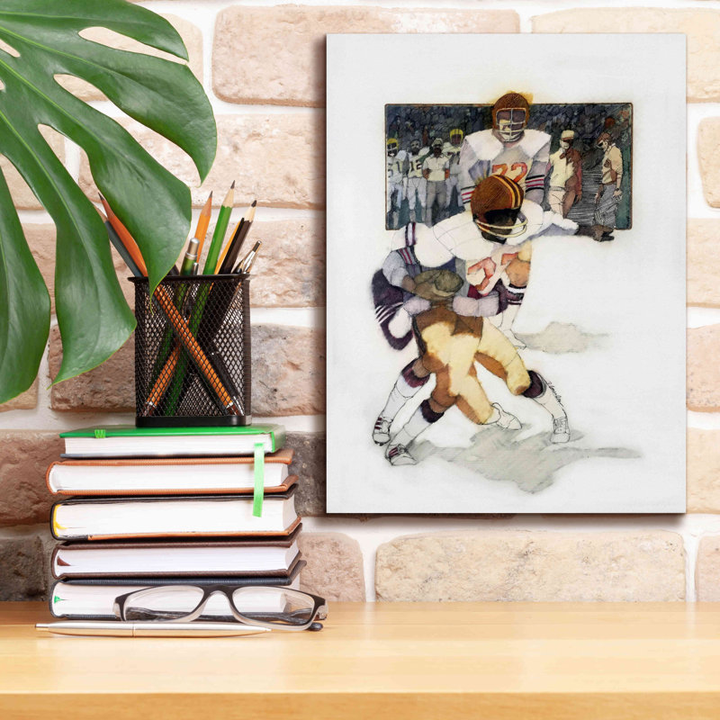 «The Tackle» par Bruce Dean, estampe numérique sur toile, H 16 po x l 12 po x P 0,75 po