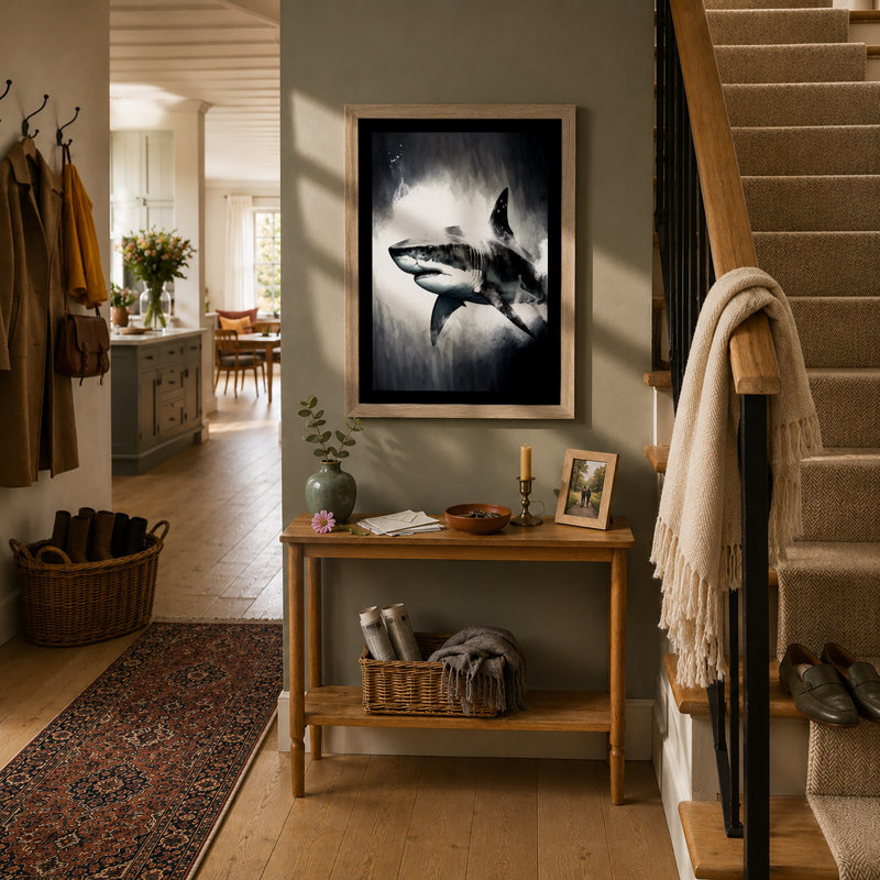 Storm Shark Modern - Print, A4 - 29.7 x 21.0 cm, Oak