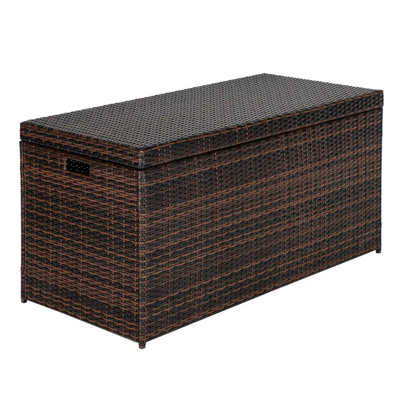 Rebuyhome 51'' W 135 Gallons Water Resistant Deck Box, Brown