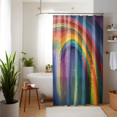 Cajuste Abstract Shower Curtain with Liner Included