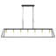 7 - Light Steel Dimmable Kitchen Island Rectangle Chandelier UL Certified-1410054088