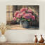 Hydrangeas In A Tin Bucket II - Hydrangea Wood Wall Art - On Natural Pine Wood-1464244977