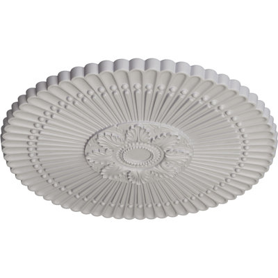 Endurathane Nexus Ceiling Medallion, 30"OD x 1 1/4"P (Fits Canopies up to 2 3/4"), Hand-Painted Ultra Pure White Finish
