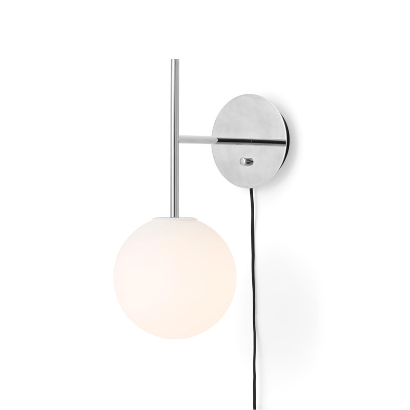 TR Bulb Suspended Wall Lamp, Frame, Brushed Brass, ETL, Polished Steel
