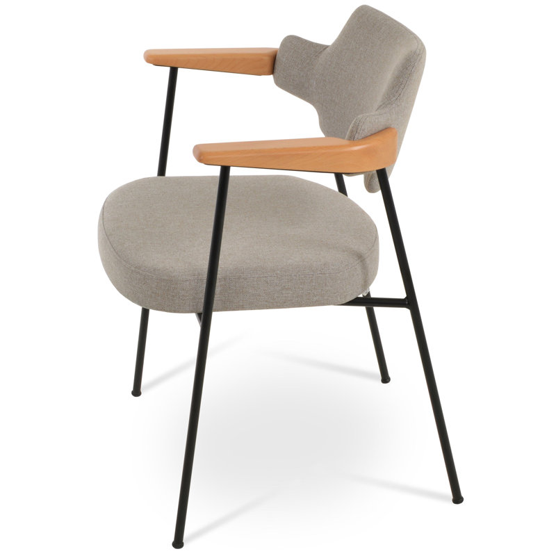 Fauteuil rembourré gris Palu