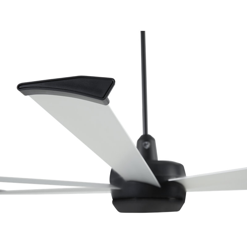 Turbo6 Smart Downrod Ceiling Fan, Brushed Silver, Anodized Aluminum