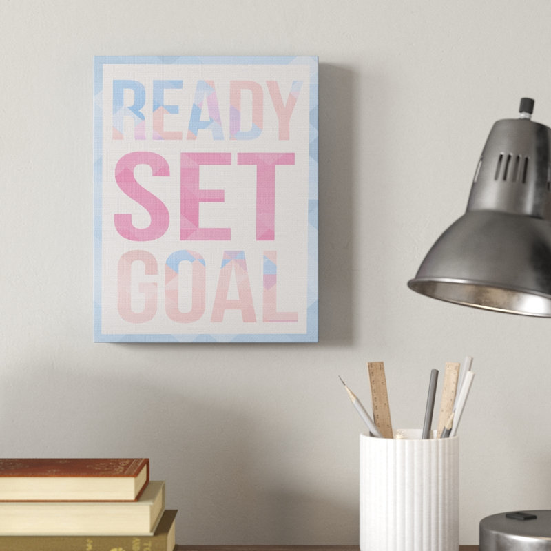 « ready set goal », art mural, Toile tendue, H 30 po x l 24 po x P 1,5 po