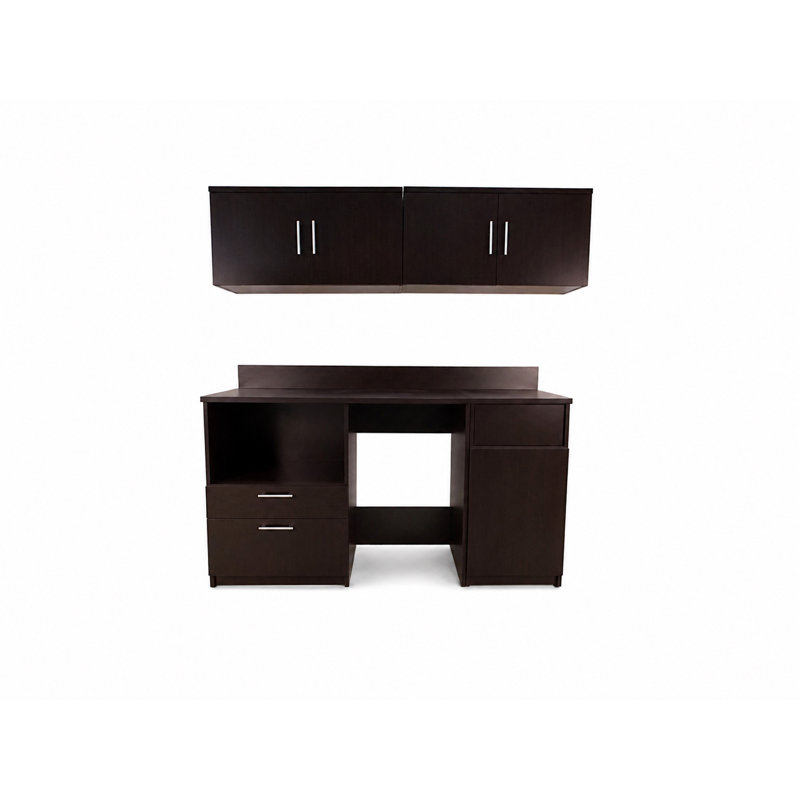 Buffet Sideboard Kitchen Break Room Lunch Coffee Kitchenette Cabinets 4 Pc Espresso – Factory Assembled (Furniture Items Purchase