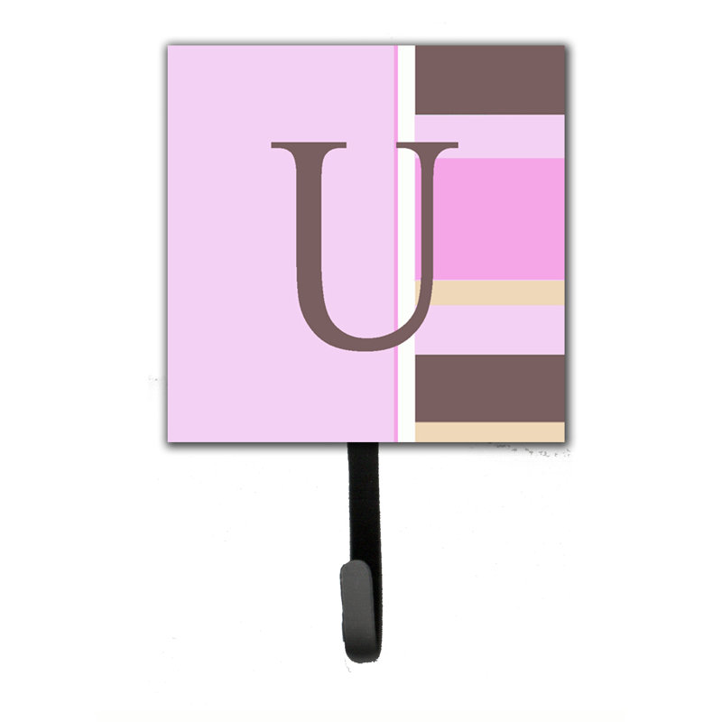 Crochet mural rayures monogramme, U