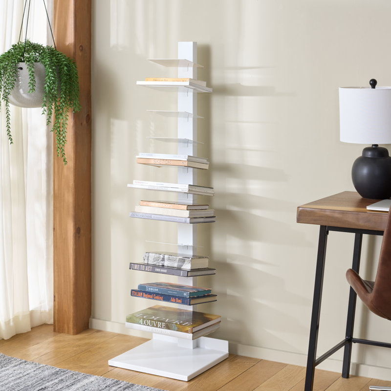 St Catherine Bookcase, White, (11 Shelves) 55.25" H x 16" W x 14" D