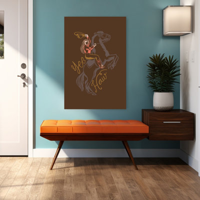 Art mural rétro Yee Haw Cowgirl Spirit