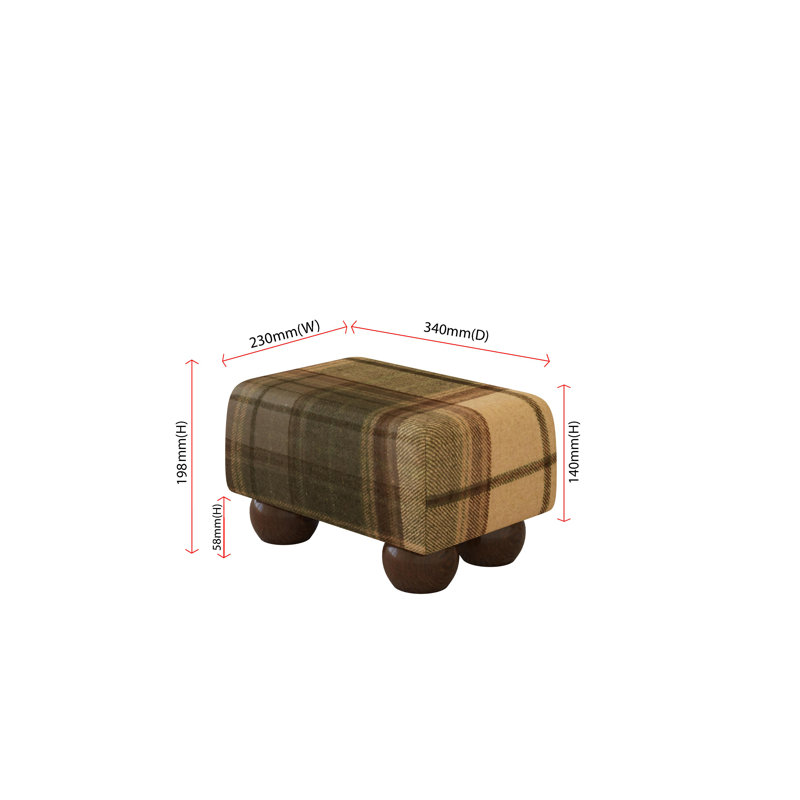 Manufactured Wood Accent Stool, Mahogany