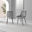 Tierra Modern Metal & Glass Round Dining Table Set with 4 Luxury Velvet Dining Chairs-1668517315