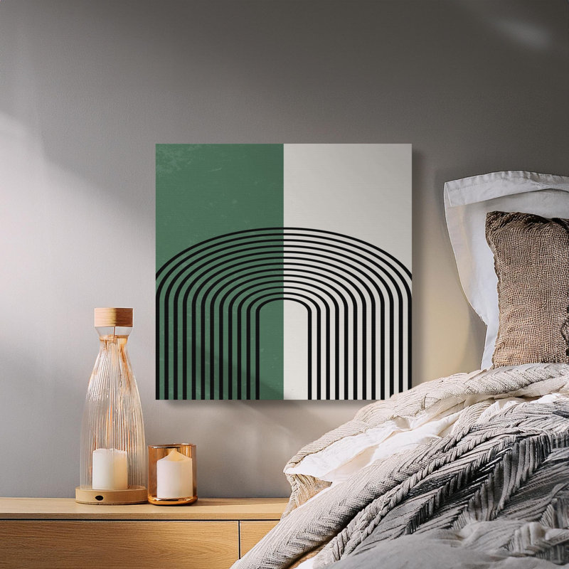 Wrapped Canvas Print Set, 81.28 cm H x 81.28 cm W, Green/Black