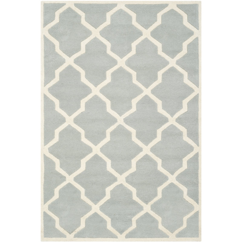 Carolene Hand Tufted Wool Geometric Rug, Rectangle 4' x 6'