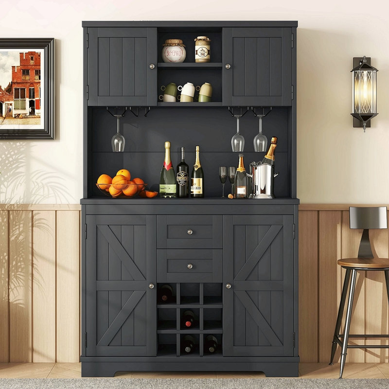Armoire de cuisine avec bar Coffee Coffee, Bleu