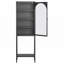Armoire de rangement vitrée en métal avec 3 tablettes réglables-1389715714