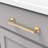 Studio Collection Pull - 3-3/4" Center to Center Cabinet Pull Brushed Golden Brass - Transitional Hardware for Drawers & Cabinets-98948018-112308021