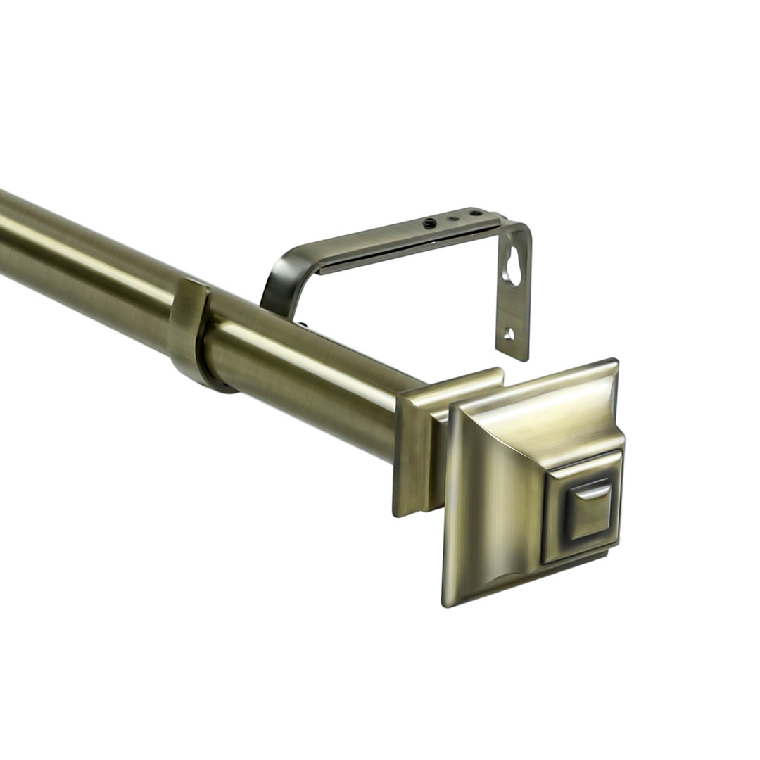 Adelene Steel Adjustable Single Curtain Rod Greyleigh™