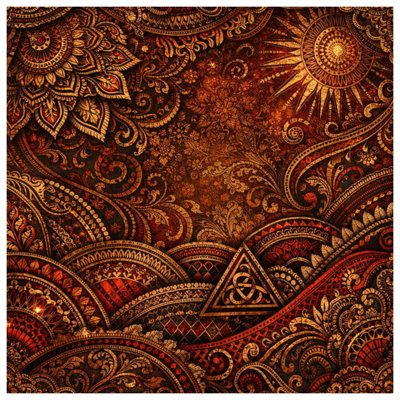 Intricate Ornamental Pattern Canvas Gallery Wrap in Many Sizes