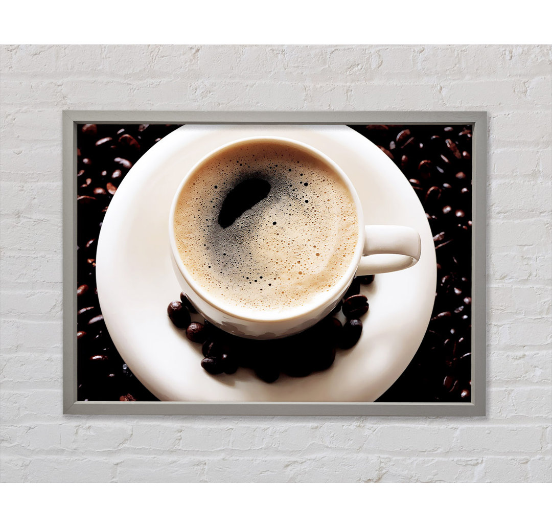 Gerahmtes Leinwandbild Black Coffee Froth