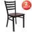 Prompton HERCULES Series Commercial Grade Curved Ladder Back Metal Restaurant Chair with Wood Seat-636585048