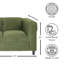 Canapé-lit en suède vert pour le salon, causeuse moderne pour petits espaces et chambre à coucher avec structure en bois massif