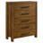 Adderley 5-drawer Bedroom Chest of Drawers Warm Brown