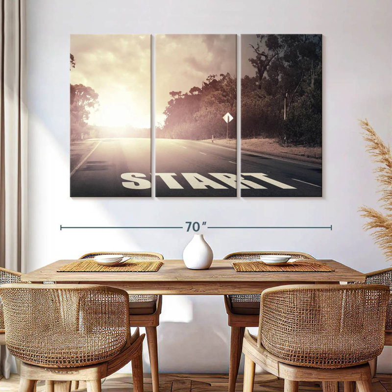 Tergel Start Road Typography, 42" H x 65" W