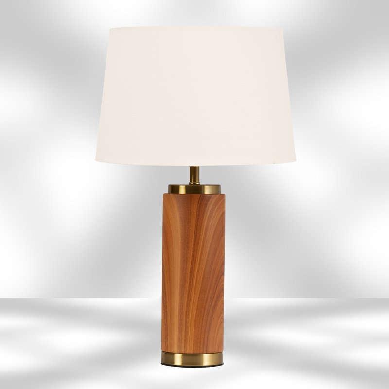 Asghar Metal Table Lamp, Ivory, Brown