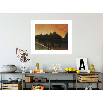 View of Ile de Cite Paris by Henri Rousseau -Framed Giclee Print
