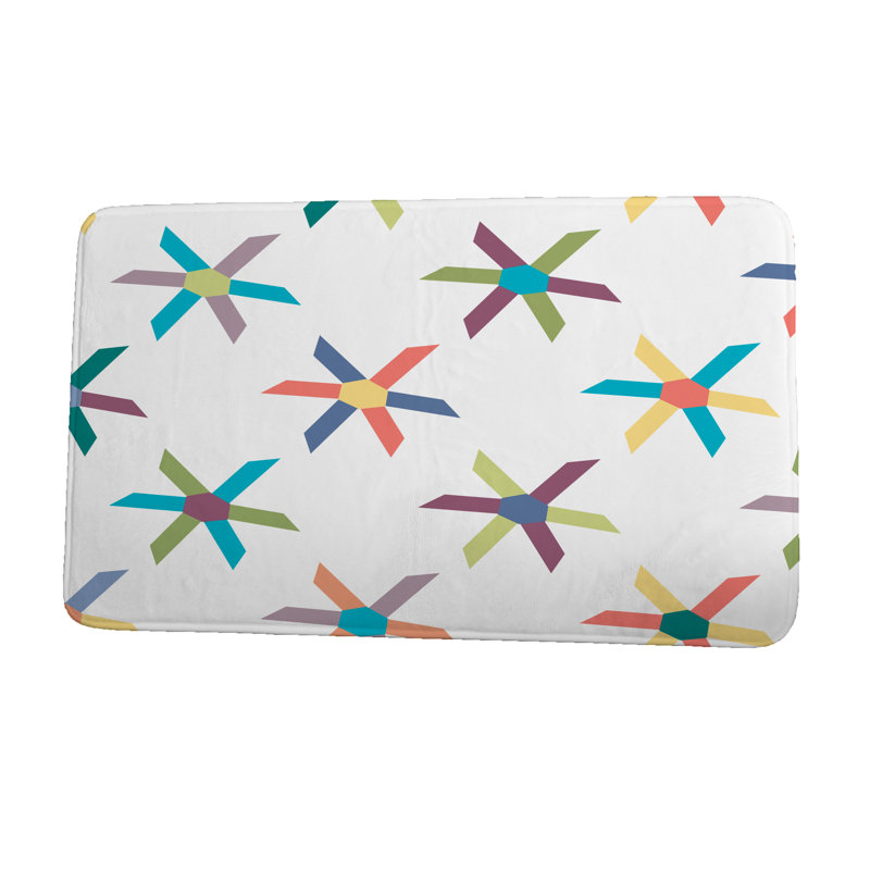 Tapis de bain, l 17 po x L 24 po, bleu