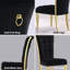 Chaise d'appoint rembourrée en velours noir Hrithika