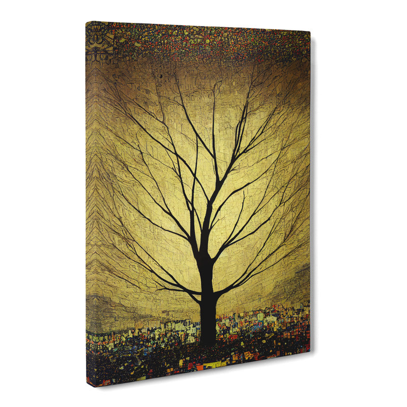 Apple Tree In Gold - Wrapped Canvas, 76cm H x 50cm W x 3cm D