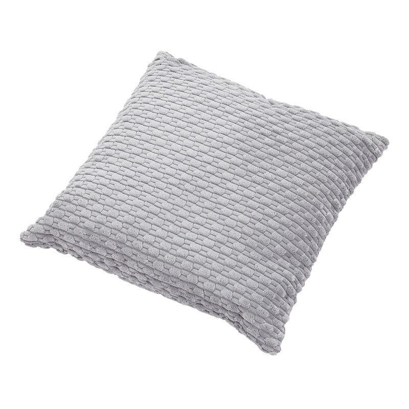 Miachel Cotton Square Cushion, Light Grey