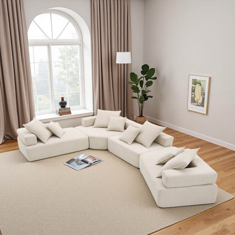Canapé modulaire surdimensionné en U de Boneless