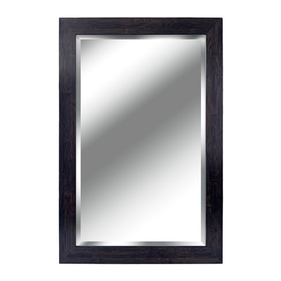 Black Bamboo Frame Wall Mirror