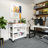 38.4'' Wide Acacia Kitchen Rolling Island Cart