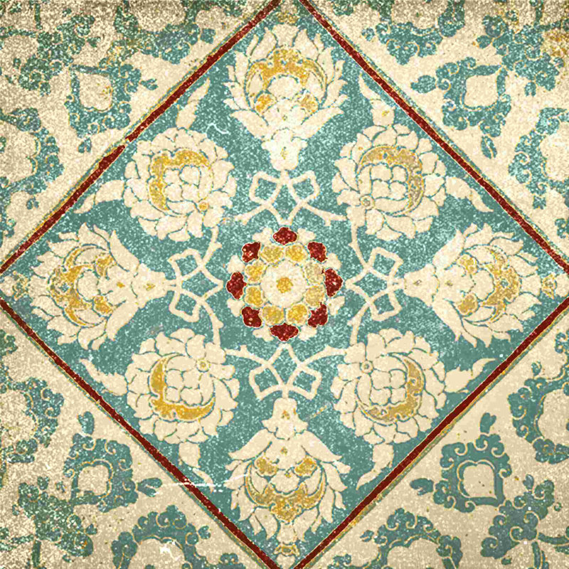 «Colorful Tiles 4», reproduction sur toile tendue, H 12 po x l 12 po